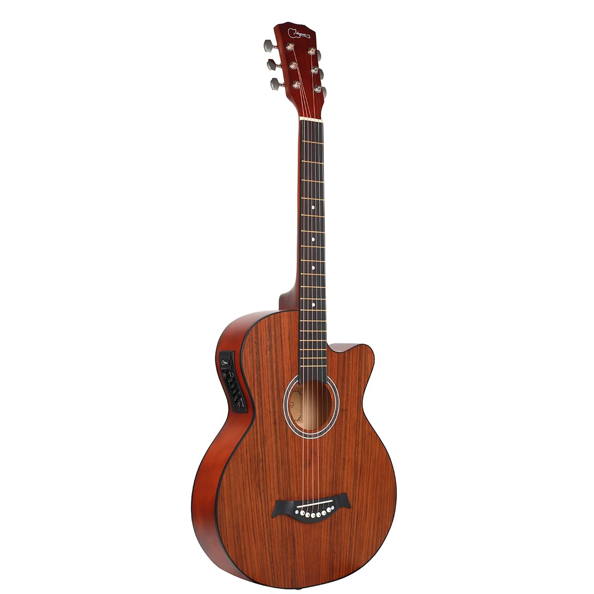 38 inch Electroacústica Guitarra Guitarra acustica con Afinadores,Correas,Cuerdas para Instrumentos,Plumillas,Cable amplificador guitarra,soul,Fundas para Guitarras 3/4(Brown)
