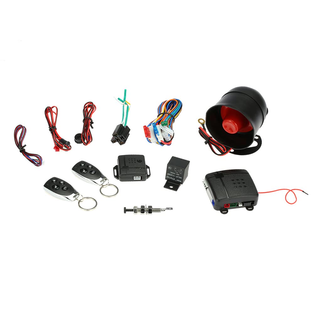 Alarma de Coche Universal con 2 Controles Remotos sistema de seguridad vehículo 12 V Protección Antirrobo
