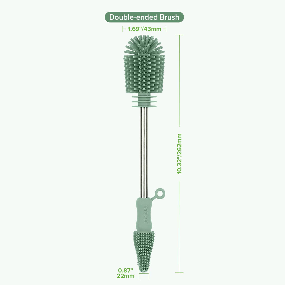 Haakaa - cepillo para polvo de limpieza de silicona para biberones y
