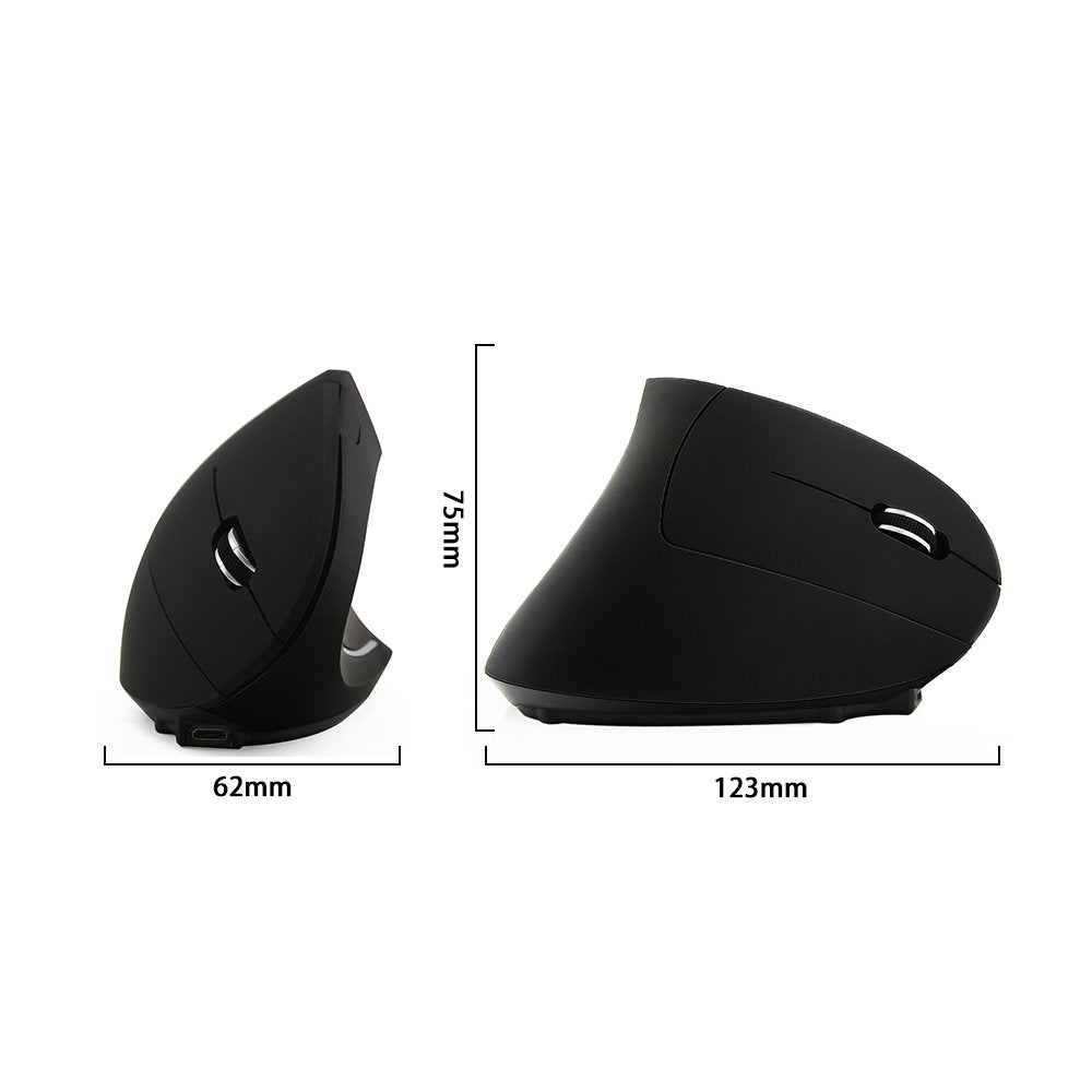 Mouse Ergonómico Recargable EASYTAO Negro con Protección para el Brazo