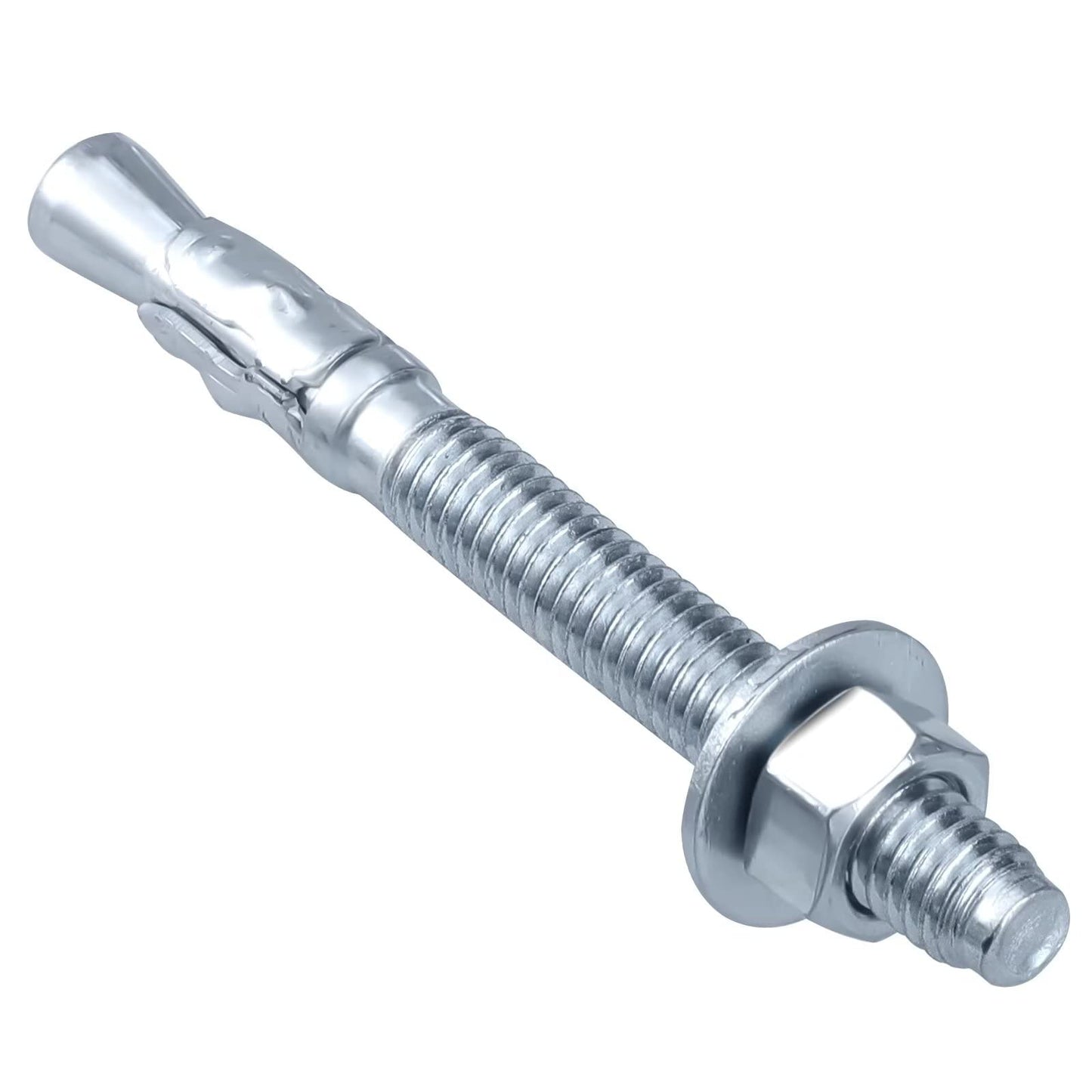 Party Animals - Anclaje de cuña de 1/2 x 7 pulgadas, 10 pernos de anclaje industriales chapados en zinc para cemento, hormigón