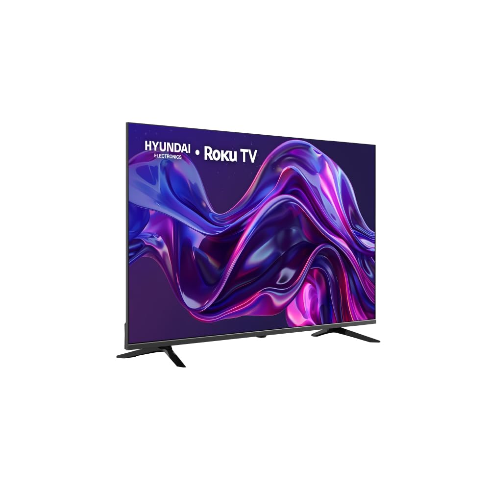 Hyundai HYLED5527R4KM TV 55” Pulgadas LED Ultra HD 4K Smart TV, Dolby Audio, HDR10, WiFi Dual Band, Sistema Operativo Roku Compatible con Alexa, Apple Air Play y Google Home, Diseño Border Less