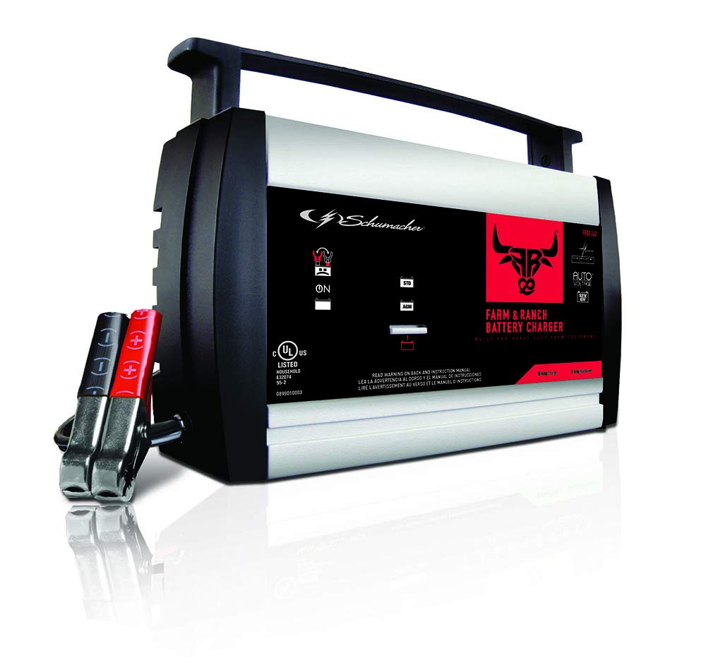 Schumacher FR01242 Cargador de batería completamente automático de 6/12 V y mantenedor de 3 A/10 A