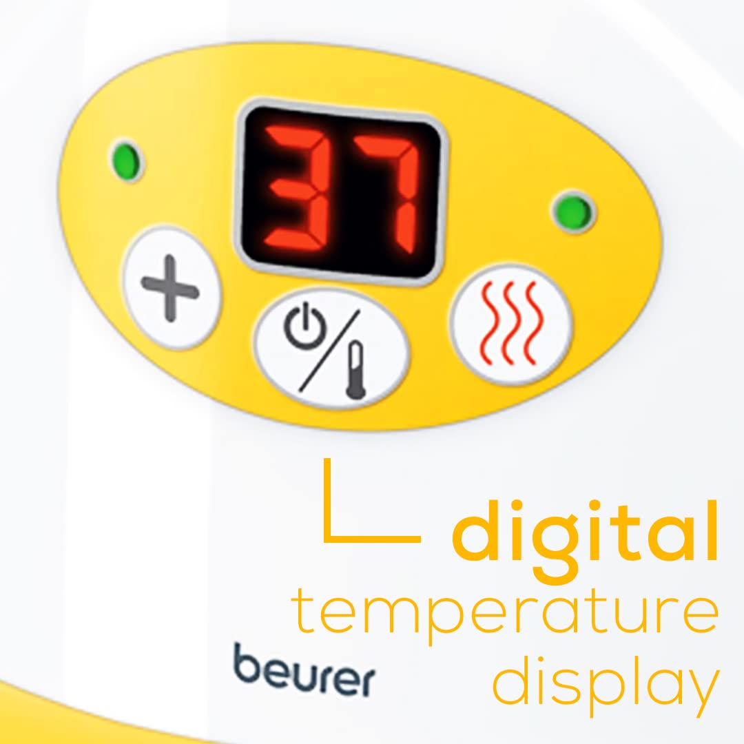 Beurer - Calentador de biberones y calentador de alimentos, BY52 | Calentador portátil 2 en 1 con función de mantener el calor para leche materna, fórmula y alimentos | Botellas AVENT y NUK | con
