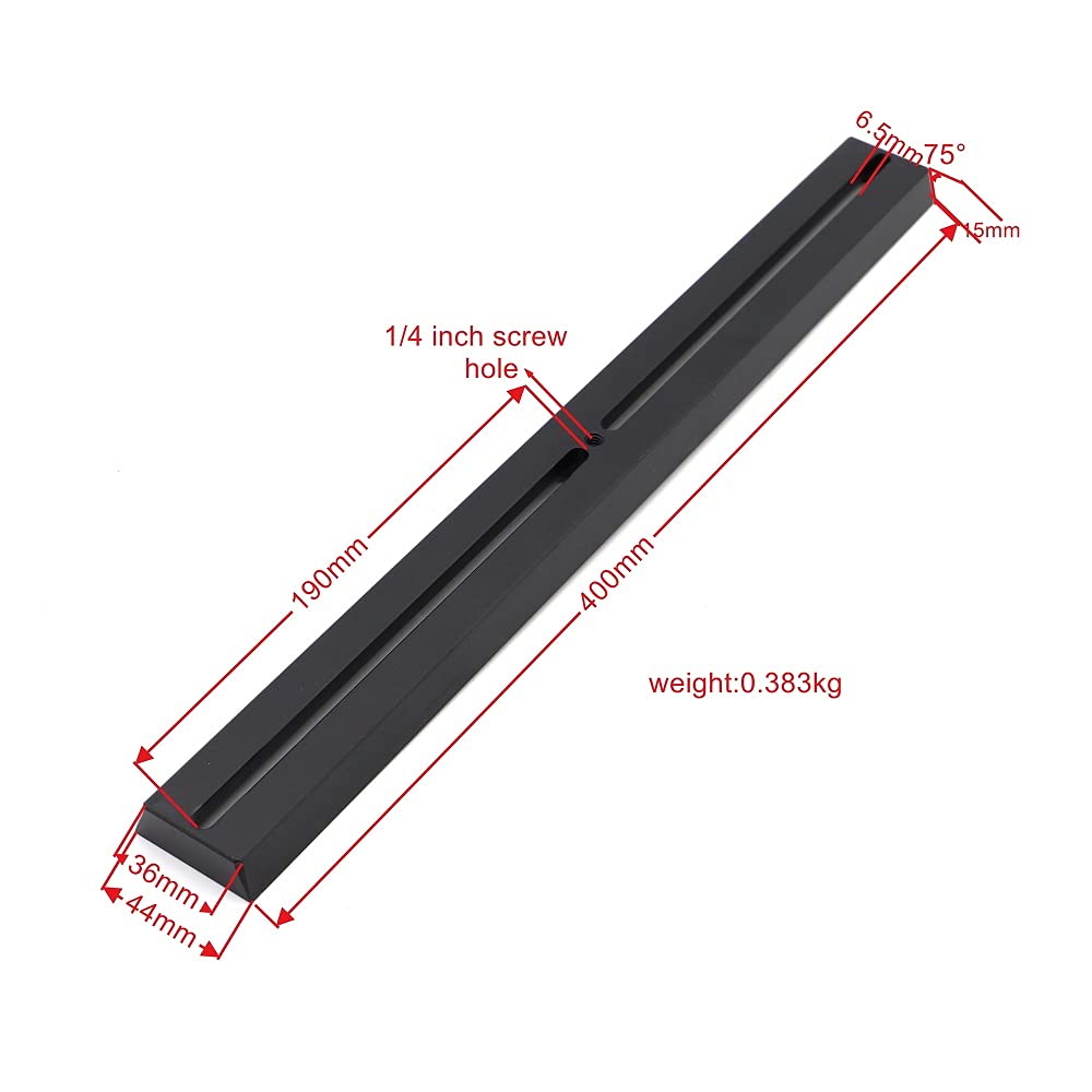 StarPal Placa de montaje para telescopio de cola de milano, 10 cm, 21 cm, 30 cm, 40 cm, para trípode ecuatorial, versión larga, prismáticos, placa negra de 75 °, tamaño estándar (10 cm)