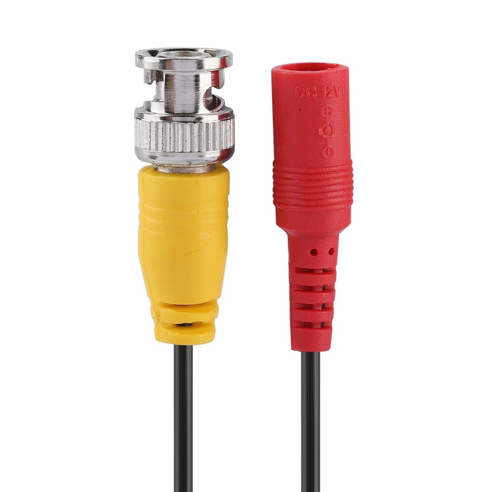 ASHATA Cables BNC para CCTV/TV/TV Box/Monitor LCD,Cable Conector BNC + 2.1mm DC,Cable de Extensión Impermeable para Interior/Exterior(20m)