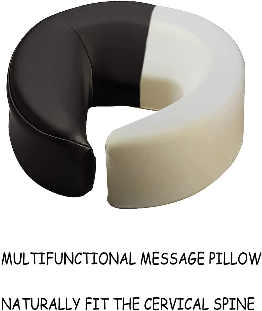 HOINCO Reposacabezas de masaje ajustable de aluminio para cama y cuna de cara para mesa de masaje, almohada en forma de U, comodidad de belleza, spa, reposacabezas, cama, cuna para mesas de masaje, equipo