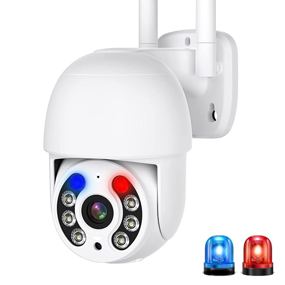 Cámara de Seguridad EASYTAO WiFi 2K 3MP con Alerta y Pan&Tilt 360 Grados Exterior Visión Nocturna Audio Bidireccional Detección de Movimiento Compatible Alexa