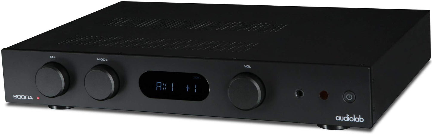 Audiolab 6000A amplificador estéreo integrado de 100 vatios/Bluetooth DAC - Negro