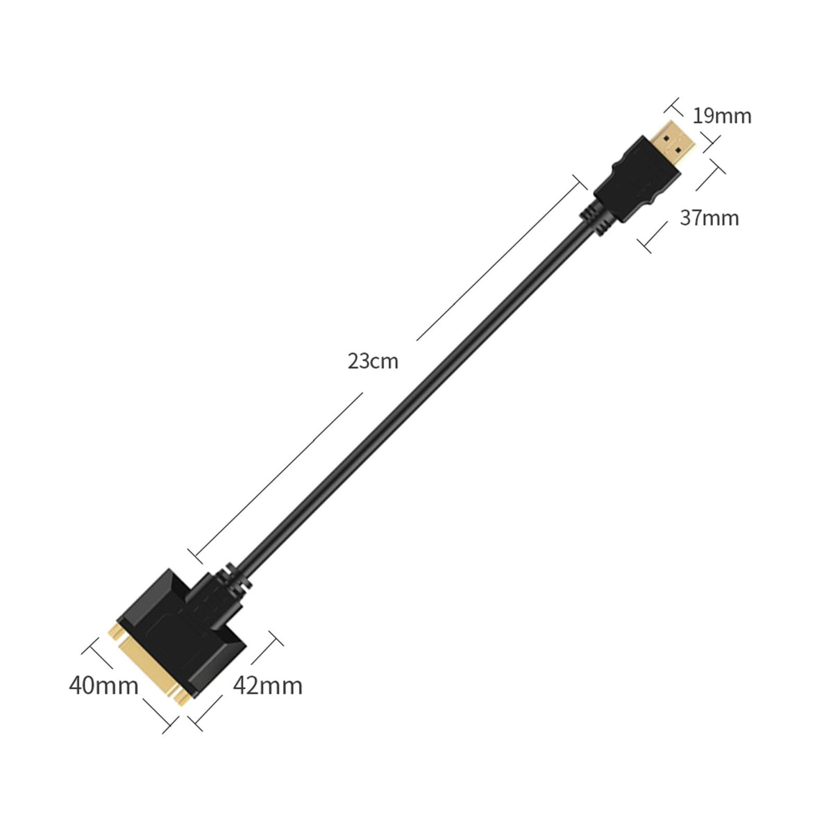 Adaptador Bidireccional MMOBIEL Dorado HDMI a DVI para Monitor y Proyector