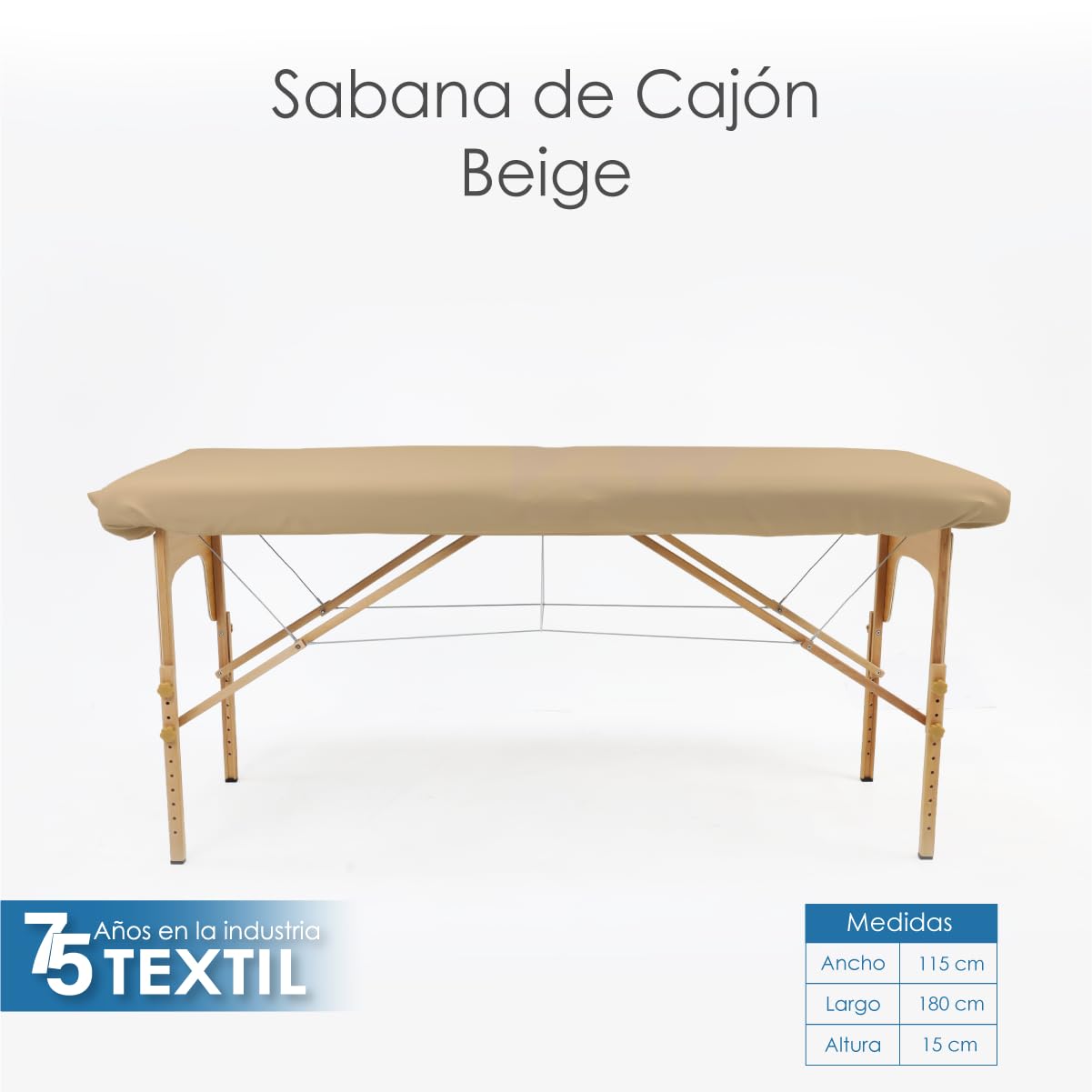 La Nueva Perla Juego Sabana Camilla Masaje Spa Exploracion Microfibra Color (Beige, 1 Juego (2 Piezas))