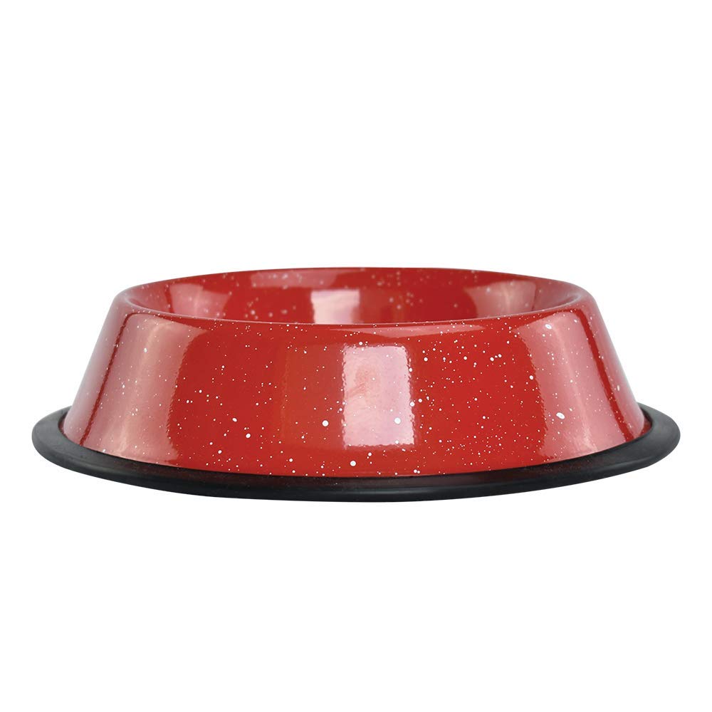 Fancy Pets Plato de Acero Jaspeado para Perro de 32 Onzas y/o 907 Gramos