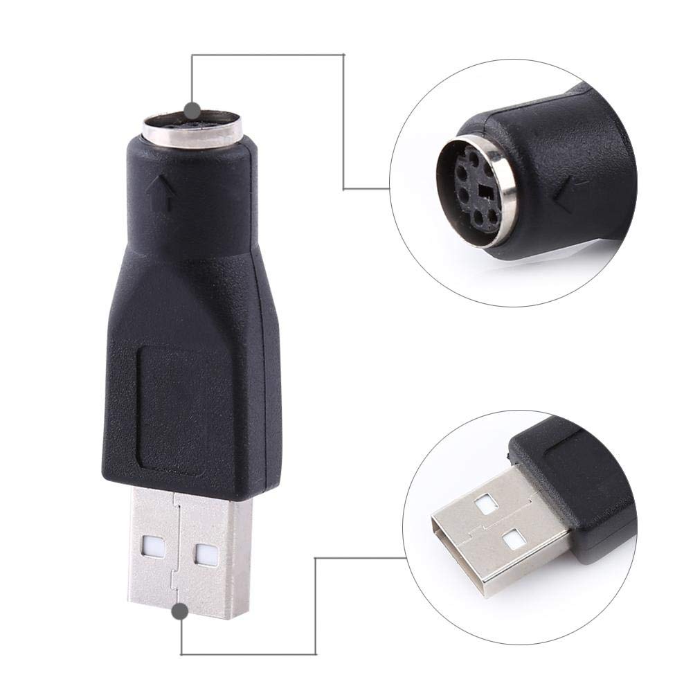 Adaptador USB 2.0 Diydeg Verde Macho a PS/2 Hembra para PC Teclado y Ratón