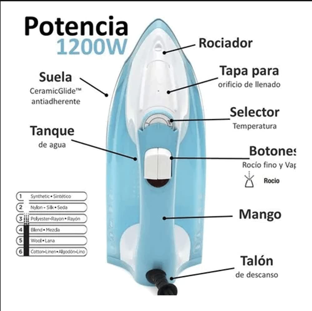 Plancha de Vapor Black + Decker Azul Ligth & Easy