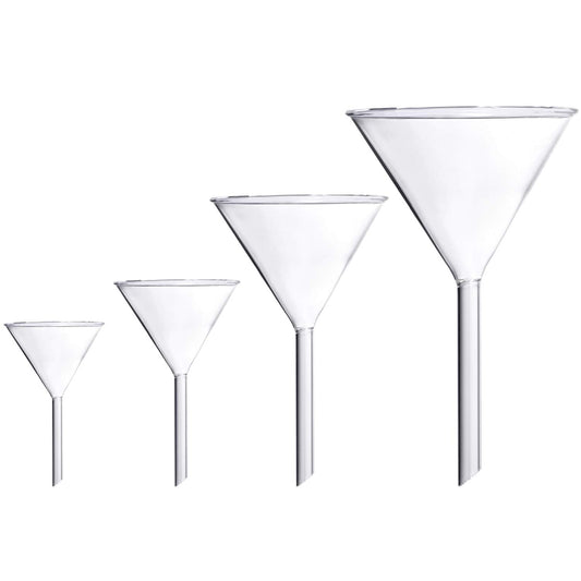 Juego de Embudos de Vidrio Young4us Transparente de Borosilicato para Laboratorio