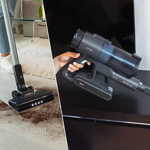 Cecotec Aspirador Escoba sin Cable Conga Rockstar 1500 Ray Jalisco. 215 W, 12 kPa, Autonomía 45 min, 3 en 1, Cepillo Jalisco, Accesorios, 2 Programas, Ciclón Paralelo, Depósito 500 ml