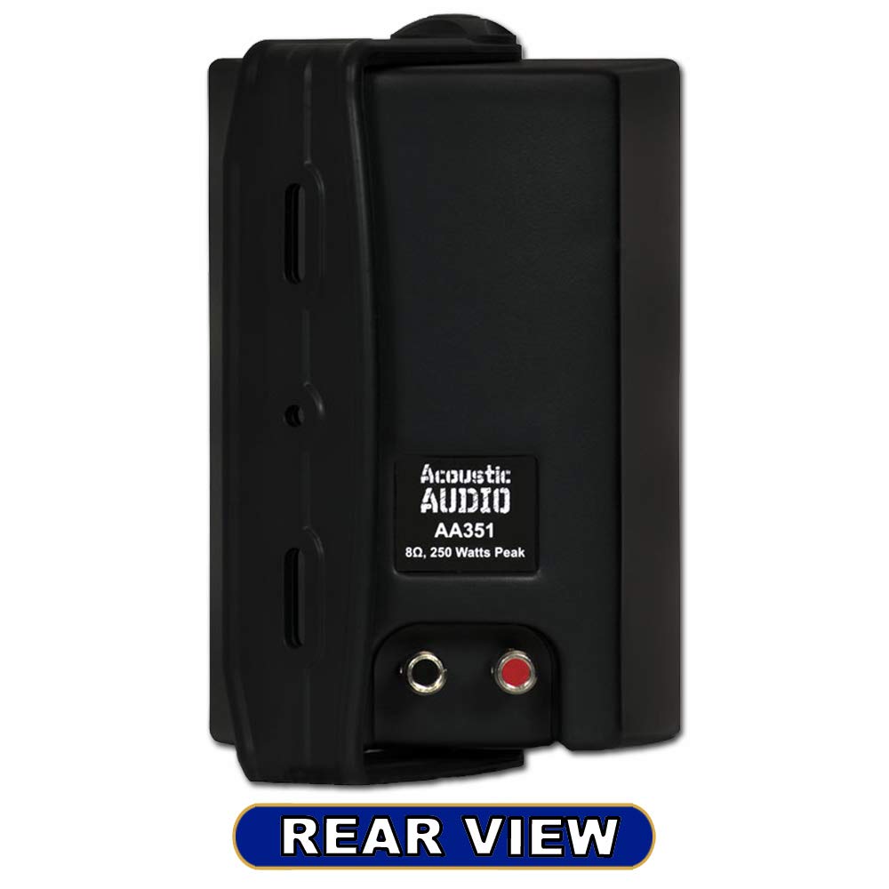 Bocinas de Interior y Exterior Acoustic Audio AA351B Negro Juego de 2