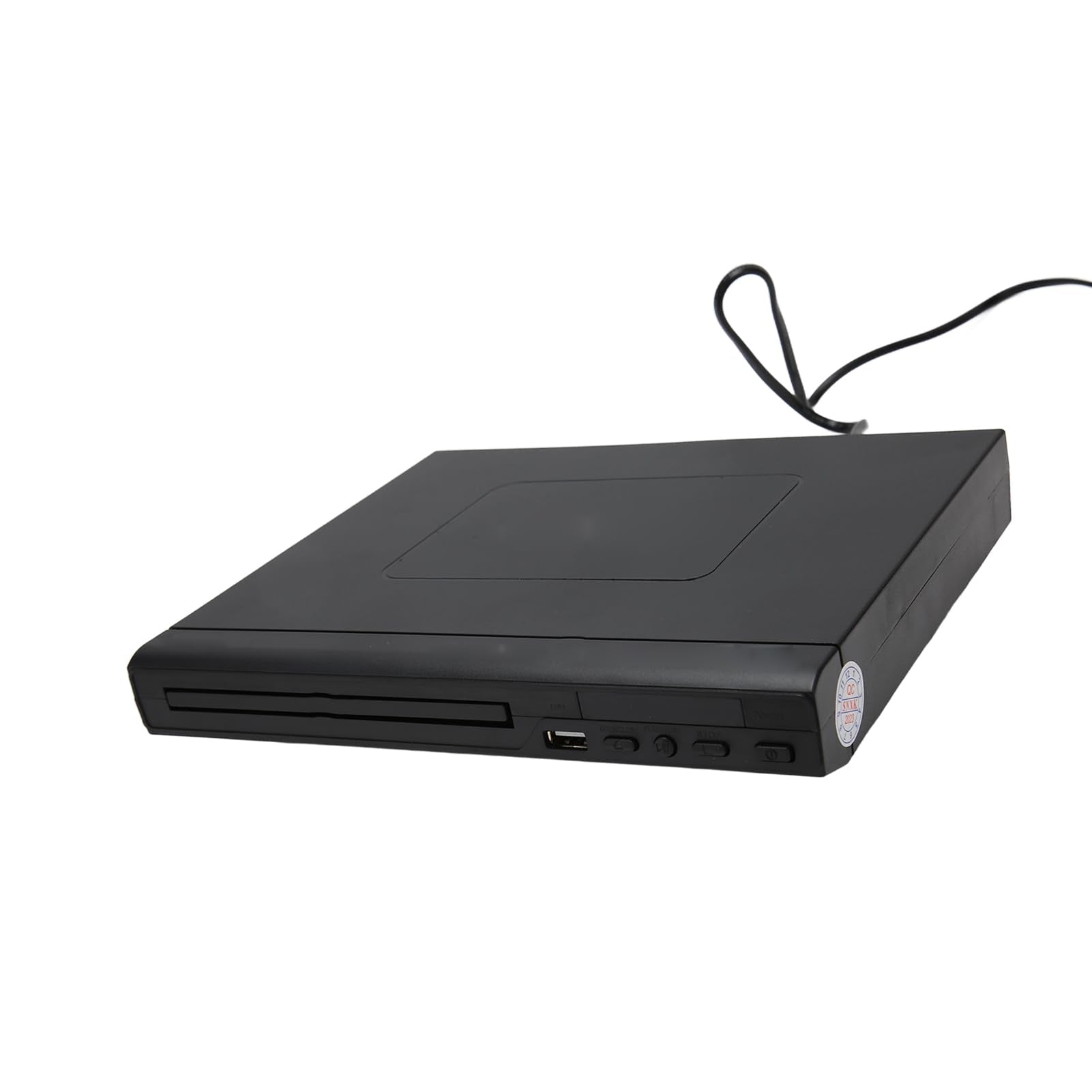 BAOK Reproductor de CD DVD, Interfaz USB 2.0 Plug and Play Mini Reproductor de DVD 110‑240V para el Hogar para TV (Enchufe de EE. UU.)