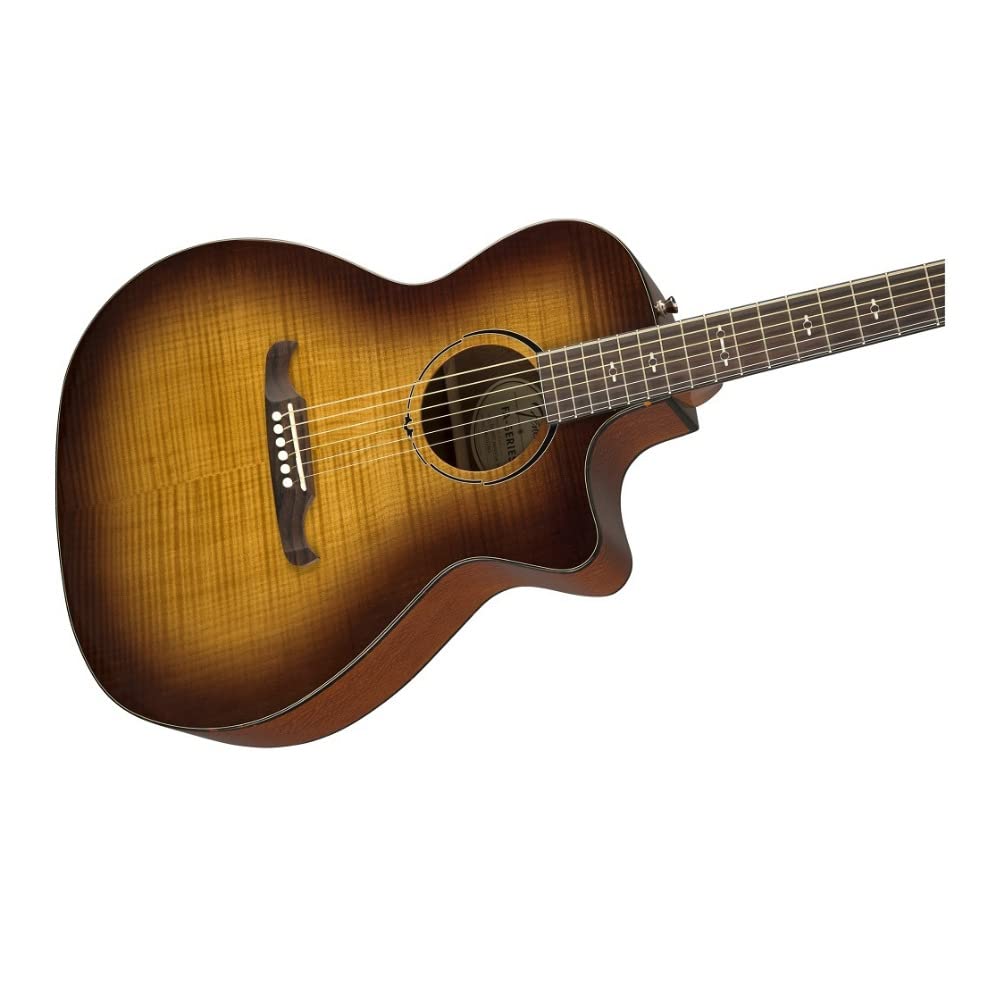 Fender FA-345CE Auditorium Cutaway Acoustic Guitar, with 2-Year Warranty, 3-Color Tea Burst