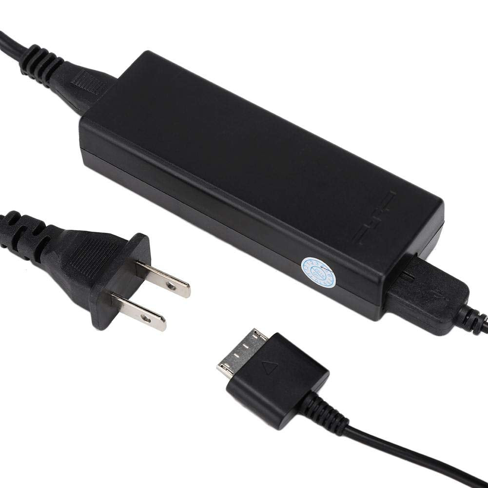 Adaptador de Corriente ASHATA Negro Carga Rápida DC 5V/1500mA con Cable USB 2 en 1