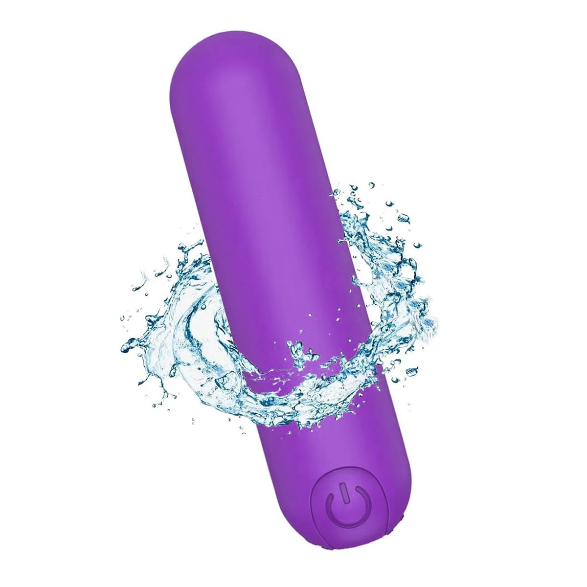 Vibrador Bullet Mini Silicona Violeta con 10 Modos Impermeable Recargable para Mujer
