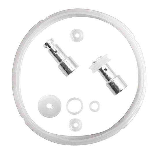Anillo de sellado de silicona transparente + junta de olla de presión + flotador y sellador de repuesto universal para modelos de 5/6 cuartos de galón