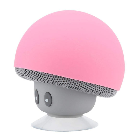 Altavoz Bluetooth Mini Ciglow Rosa con Ventosa y Diseño de Hongos