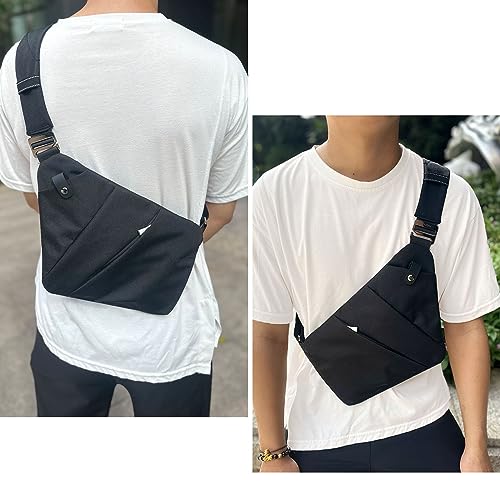 Bolsa flexible personal, antirrobo para viajes, deporte, ligera, bandolera, bandolera izquierda, para mujeres y hombres