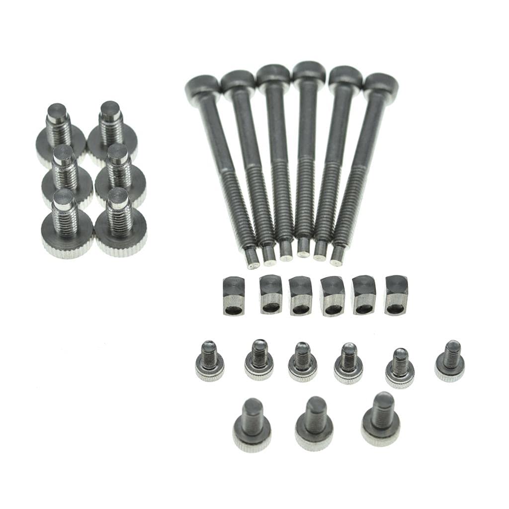 KAISH - Juego de tornillos de afinación finos de acero inoxidable con bloque de inserción de cadena, tornillos de montaje de sillín y tornillos de bloqueo para bicicletas de carretera