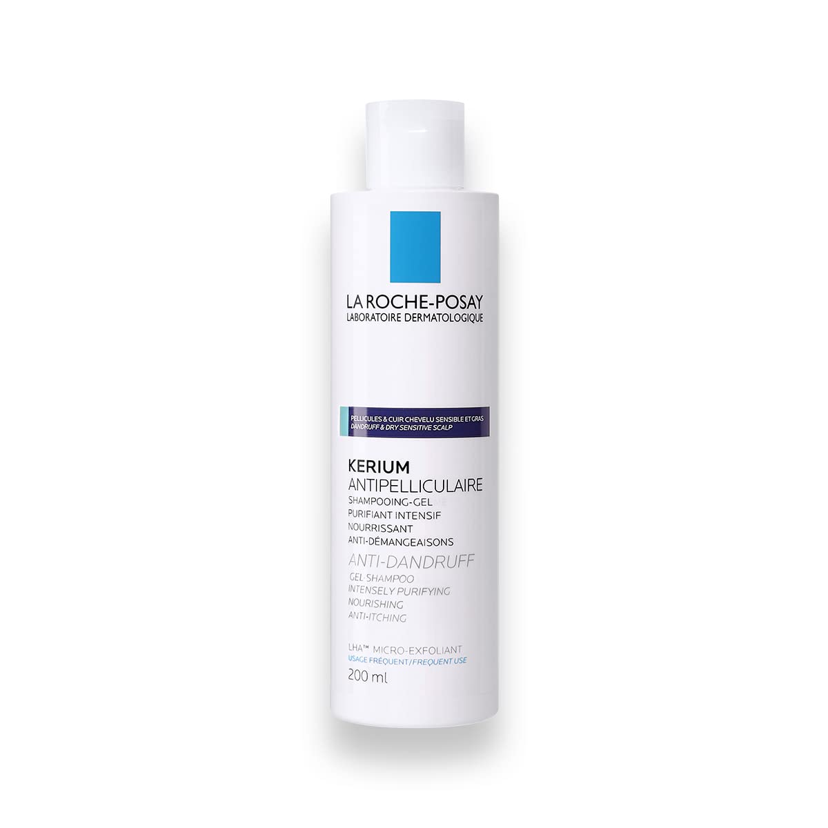 Shampoo La Roche Posay Kerium Caspa Grasa Anti-Caspa para Cuero Cabelludo Sensible