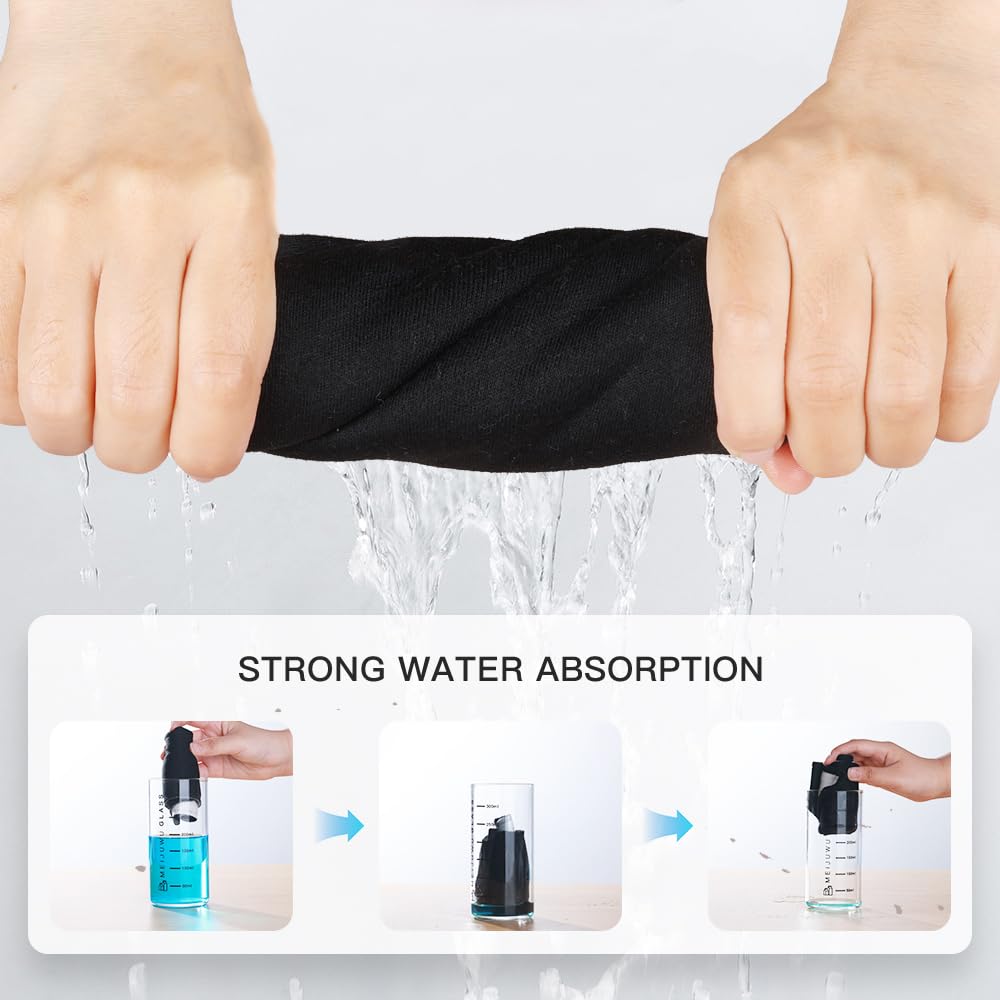 lazyrhino - Paquete de 8 baberos unisex ajustables con broches de presión ultra suaves y absorbentes para la dentición para niños y niñas (negro, paquete de 6)