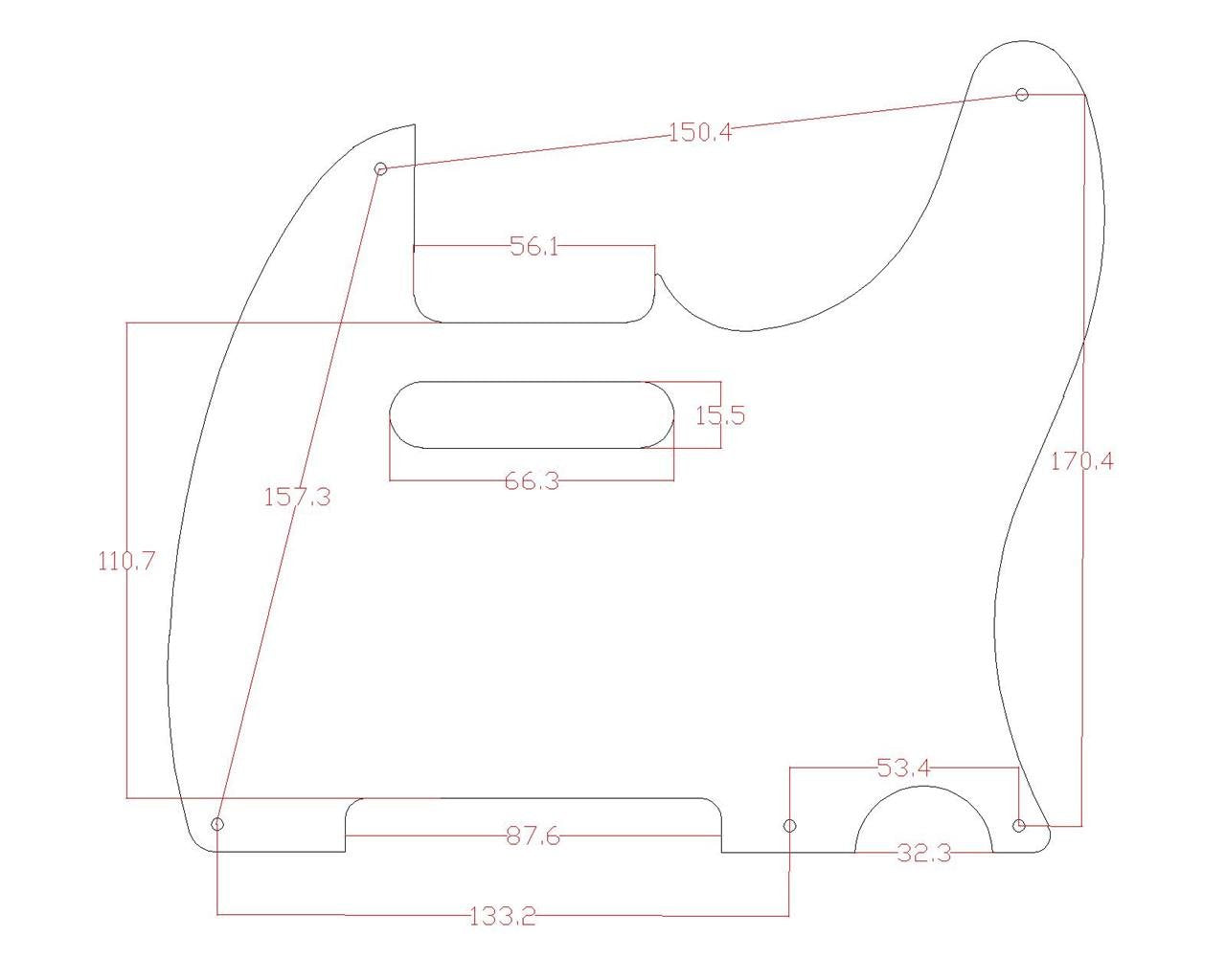 Kaish - Golpeador de guitarra eléctrica con 5 agujeros, estilo clásico, compatible con la Fender de Estados Unidos y la mexicana, Dark Tortoise