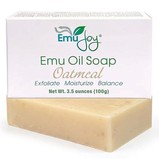 Emu Joy Emu Jabón de aceite para piel sensible | Barra de jabón Emu hidratante para piel seca y propensa al acné Eczema Psoriasis Dermatitis