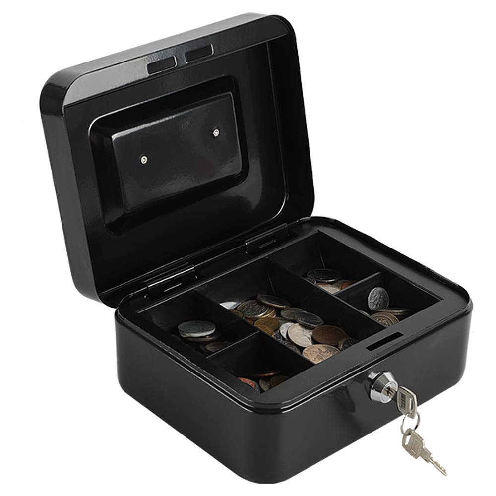 Caja para Dinero Xydled Acero Mediano con Bandeja Extraíble y Cerradura de Llave