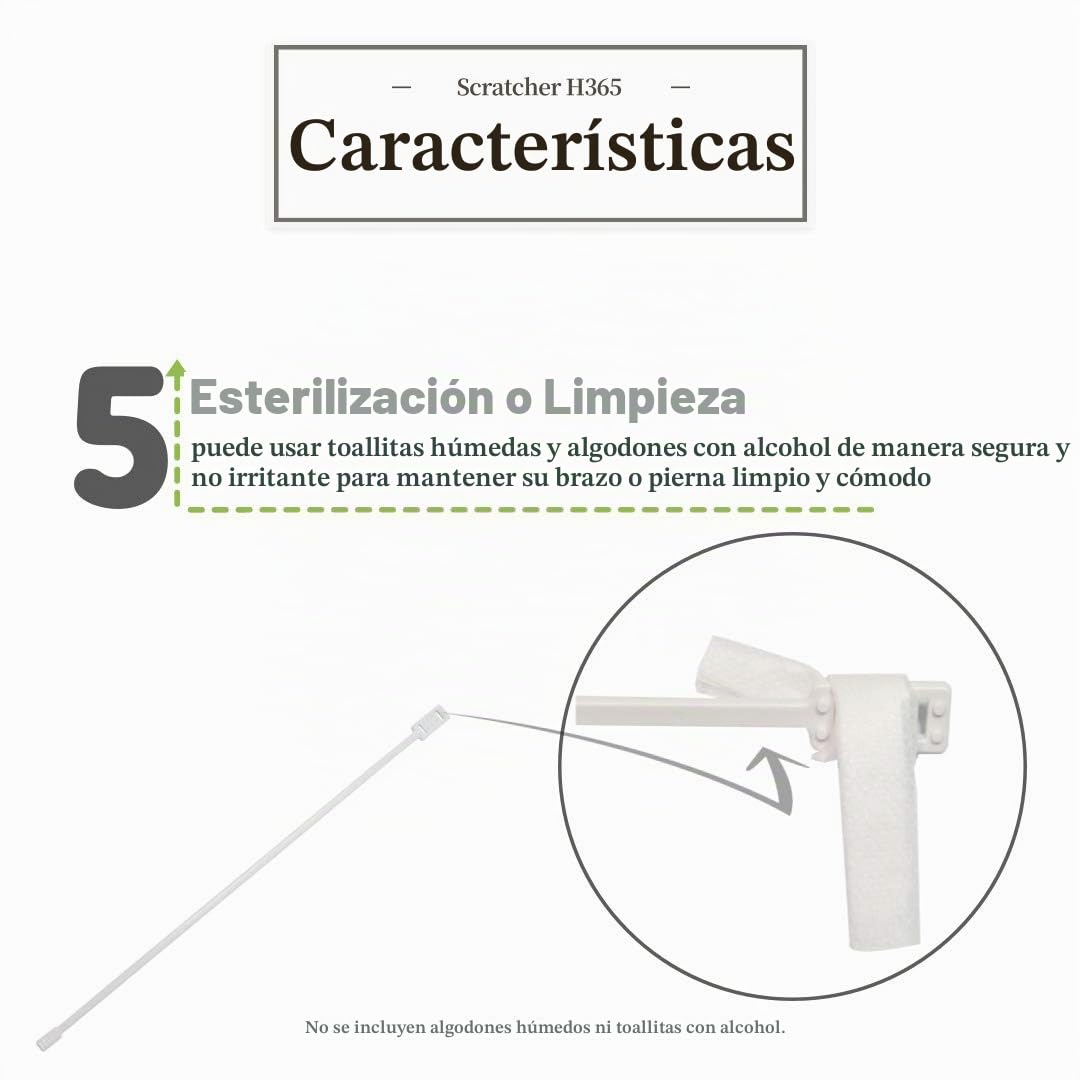 Rascador Limpiador de Picazón Fundido para Alivio de Picazón con 2 Varillas