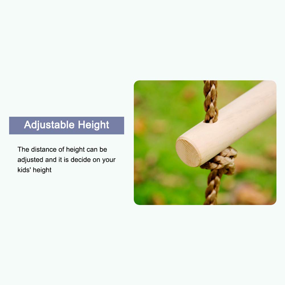 Keenso Climbing Rope Ladder Swing Climb, Hang for Kids Garden Equipment Equipment, Baby Kids Climbing Rope Ladder Swing, previene la obesidad, disminuye la ansiedad, Mantiene un Buen Estado de sueño Otros Juguetes De Exterior Para Niños