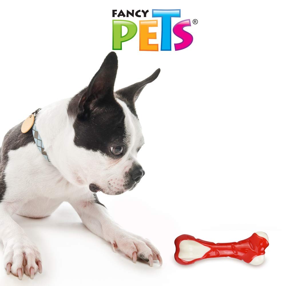 Fancy Pets Juguete Dental en Forma de Hueso con Sabor Pollo Tamaño Mediano para Perro