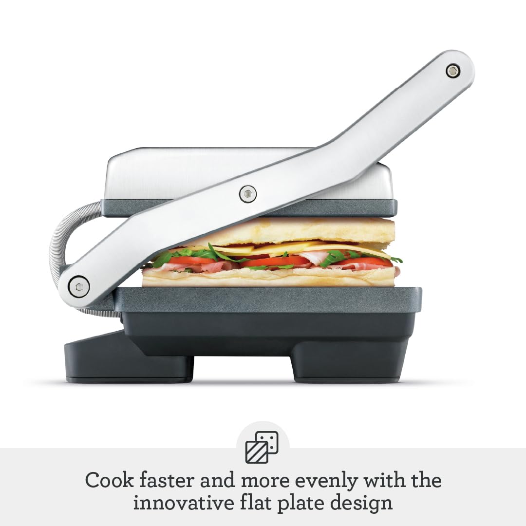 Breville BSG520XL Parrilla Panini con 4 Posiciones, color Acero Inoxidable