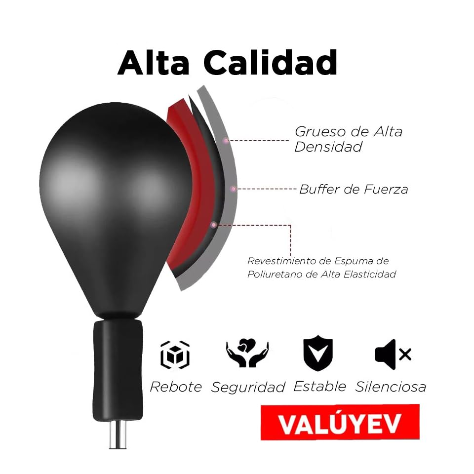 Pera de Boxeo VANLIG Rojo con Soporte y Altura Ajustable para Adultos y Adolescentes