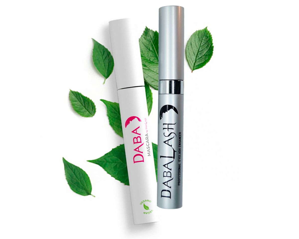 Combo Dabalash + Daba Vegan Mascara, Promueve el crecimiento y cuidado de las pestañas, Rosa