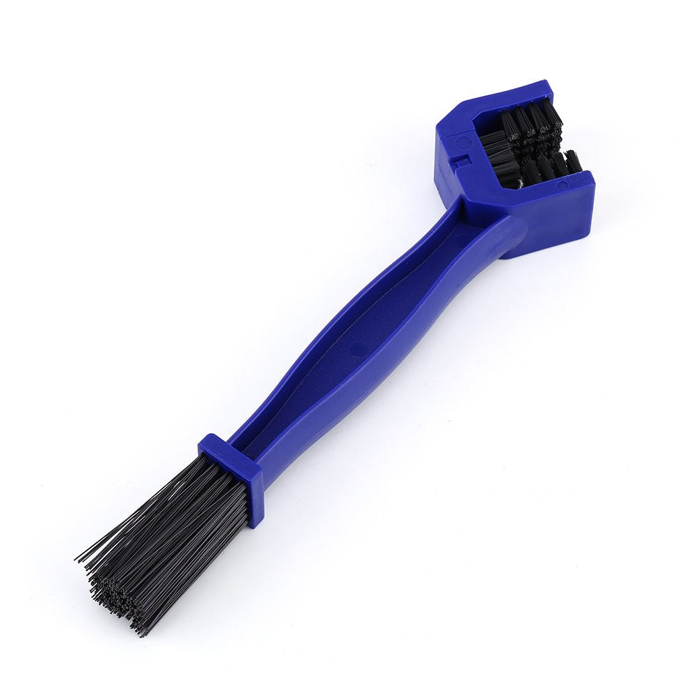 Cepillo de limpieza de cadenas, Aramox Limpiador de cadenas de motocicletas y bicicletas Cepillo de limpieza Freno de ciclo Herramienta para quitar suciedad Nylon + Plástico Azul cepillo del limpiador de cadena Kit de