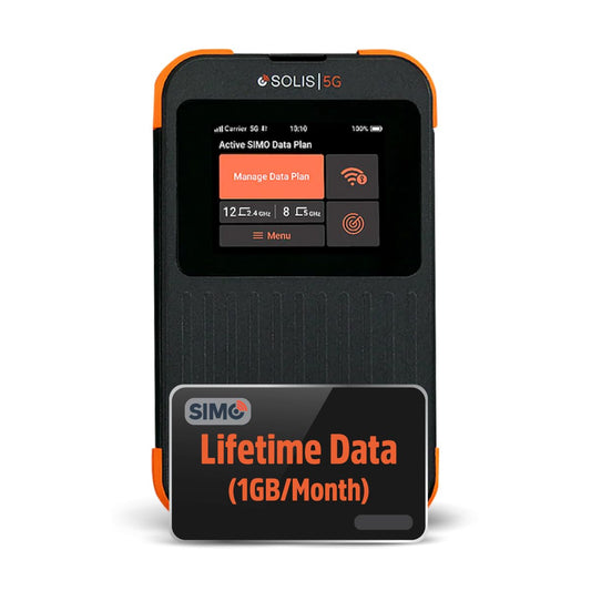 Solis - Punto de Acceso móvil WiFi 5G para Viajes, enrutador de Cobertura Local e Internacional, Acceso multiportadora, no Requiere Contrato o Tarjeta SIM, Datos de por Vida