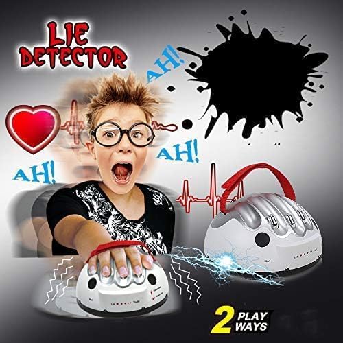 JULAN - Detector de mentiras micro eléctrico impactante, juego de novedad complicado e interesante prueba de polígrafo juego de verdad o desafío para consolas de analizador de fiestas, regalos