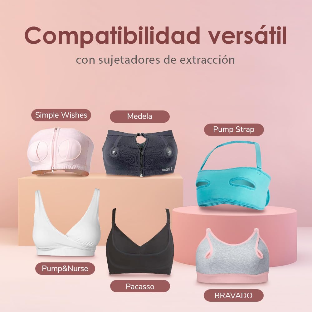 Embudo Maymom MyFit Serie Comfy de 17 mm, diseño de dos piezas, compatible con piezas de extractores Medela; reemplazo de embudos Medela; compatible con conector MaxFlow Flex; paquete de 2 piezas