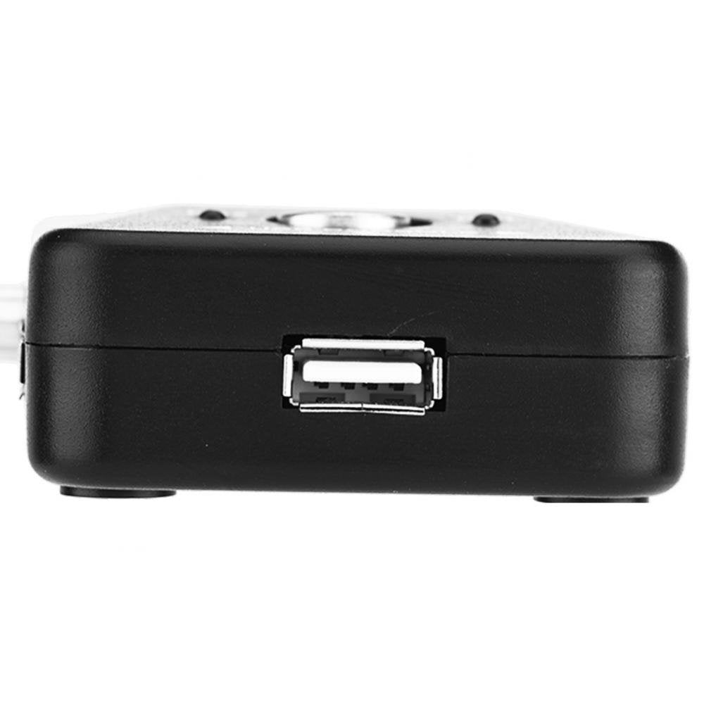 Fosa 2/4 Puertos Conmutador KVM VGA Conmutador Manual Adaptador de conmutador de Intercambio de Video USB 2.0 para Dos, Win3X, Win95 / 98 / 98SE / 2000 / ME/X(2 Puerto)