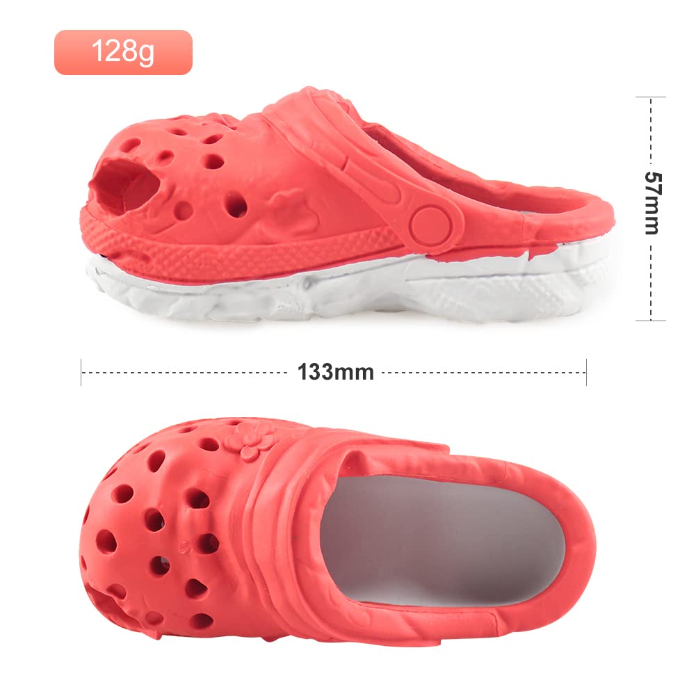 Juguete masticable para perros, juguete de goma duradero para cachorros, juguetes resistentes para perros para entrenamiento de mascotas y limpieza de dientes, juguetes interactivos para cachorros, masticadores agresivos, raza mediana pequeña (rojo)