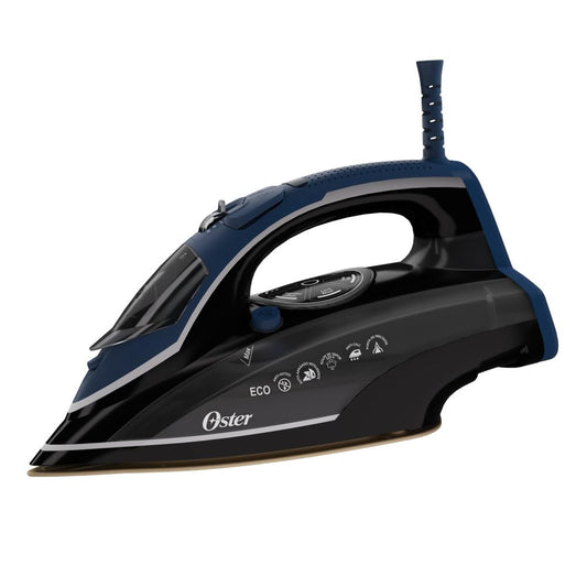 Oster Plancha de Vapor, Diamond Steam Max S8200, Digital, Golpe de Vapor 220 g/min, Suela XL Cerámica con Diamante, Vapor Vertical, Antigoteo, Azul Oscuro, GCSTDPD8201-013