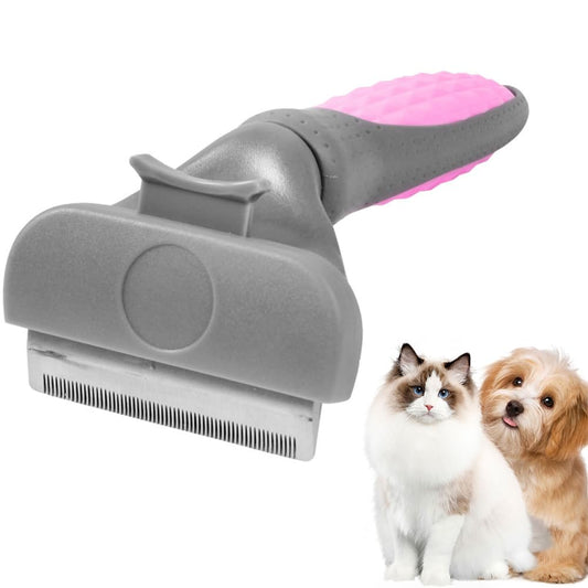 Cepillo Para Gato, Cepillos Para Perros, Cepillo Para Gato Quita Pelo, Cepillo Mascotas, Shedding Tool, Herramienta Deshedding Cepillo Para Mascotas Perros & Gato Peine De Limpieza Cortador De Nudo Rastrillo (Rosa)