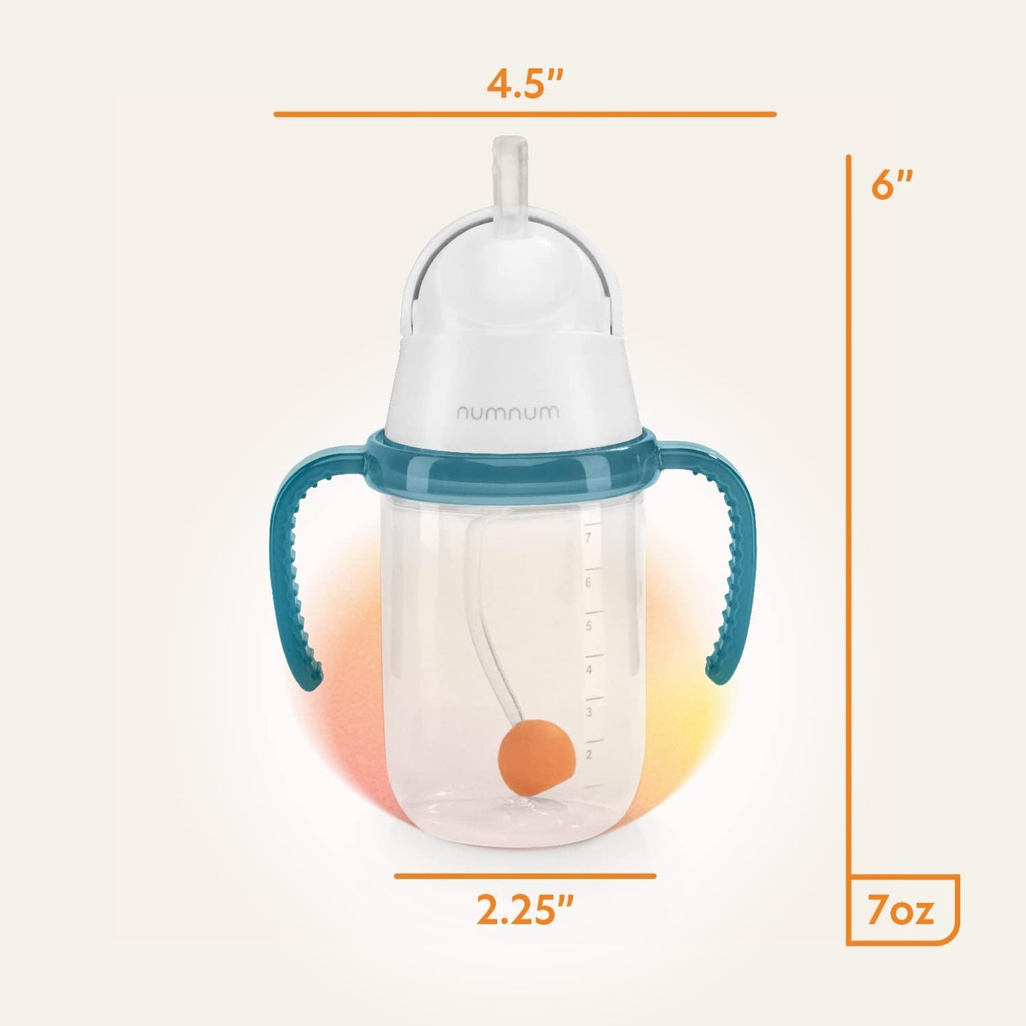NumNum - Taza de paja con peso para beber, 6-12 meses, 1 paquete azul