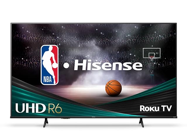Hisense Smart TV de 70 Pulgadas Clase 4K UHD LED LCD R0ku Smart TV HDR R6 Serie Diseño sin Bisel Modo de Juego Funciona con el Asistente de Google y Alexa